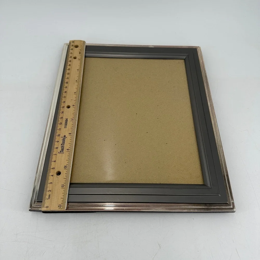 Lawrence Frames 492080 Grey and Silver 8x10 Picture Frame Velvet Back
